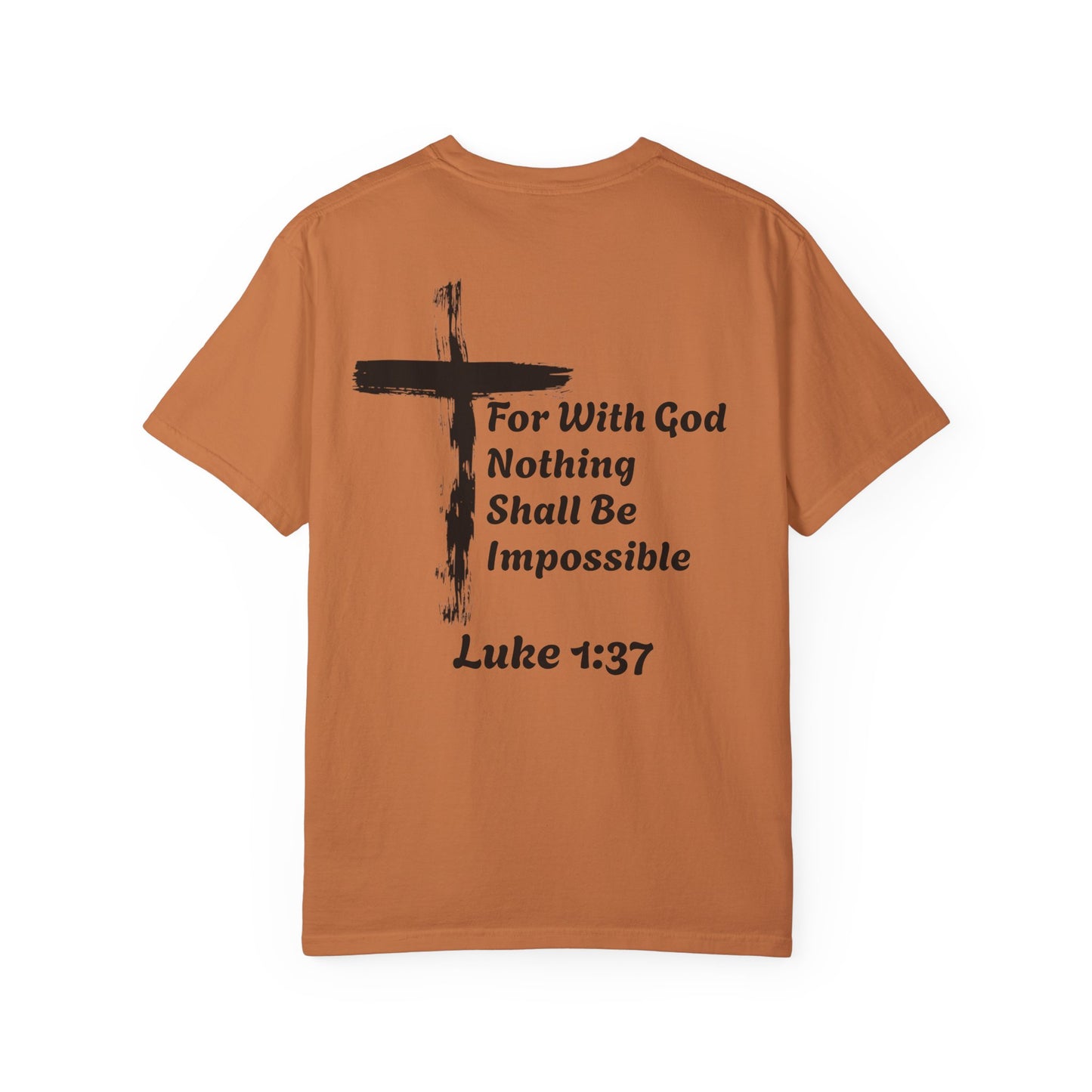 Unisex Christian Inspirational T-Shirt - 'Jesus Saves' Design with Luke 1:37