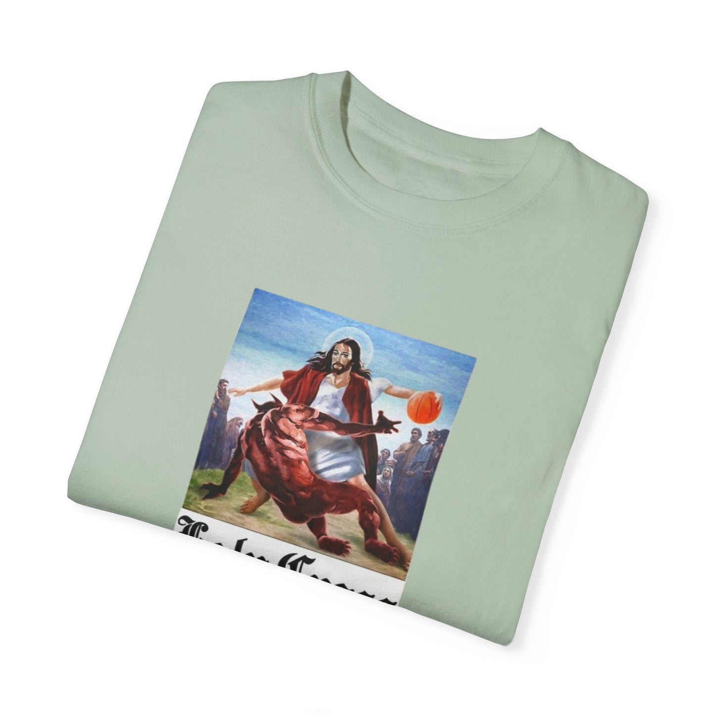 Holy Cross Unisex Garment-Dyed T-Shirt | Vintage Religious Art Tee