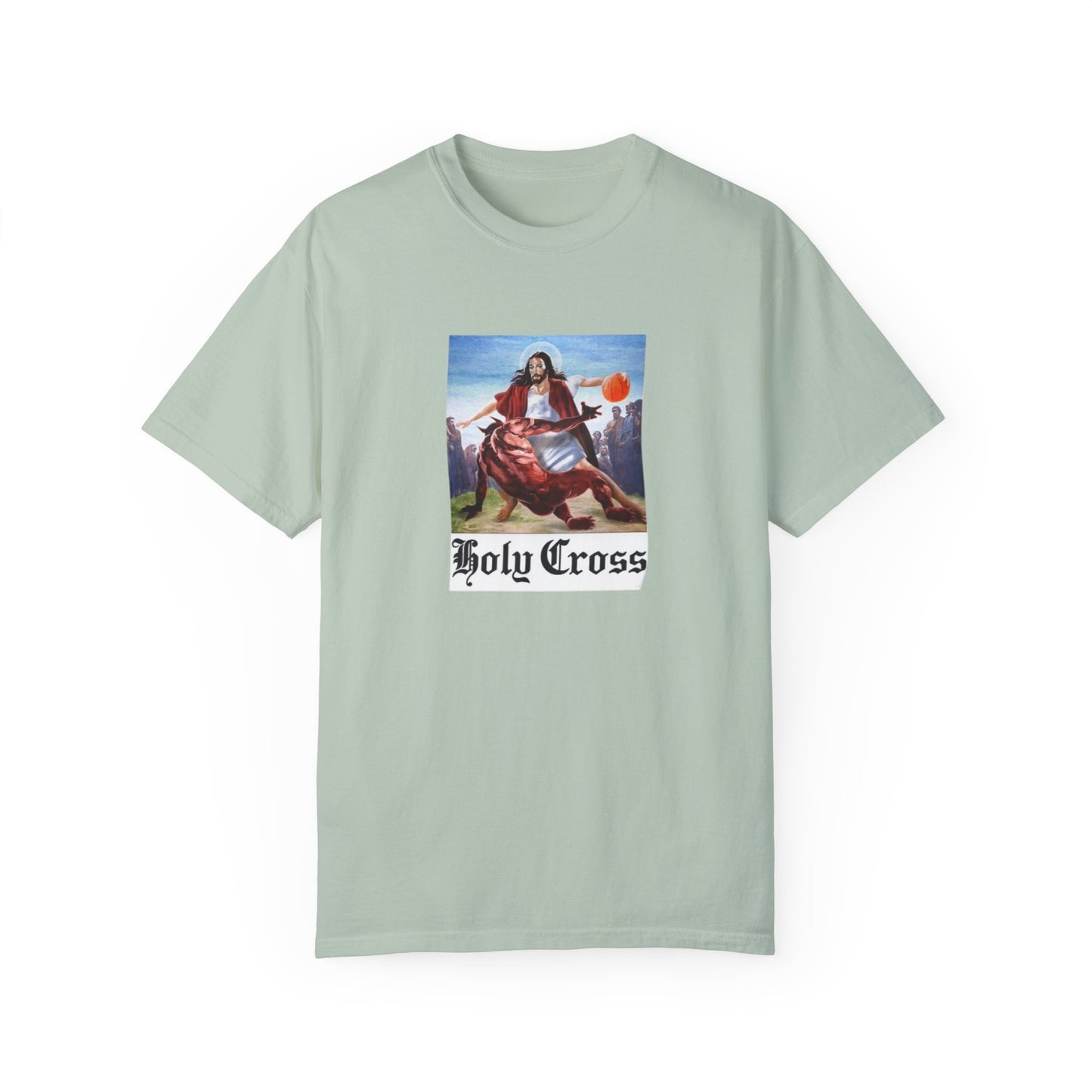 Holy Cross Unisex Garment-Dyed T-Shirt | Vintage Religious Art Tee