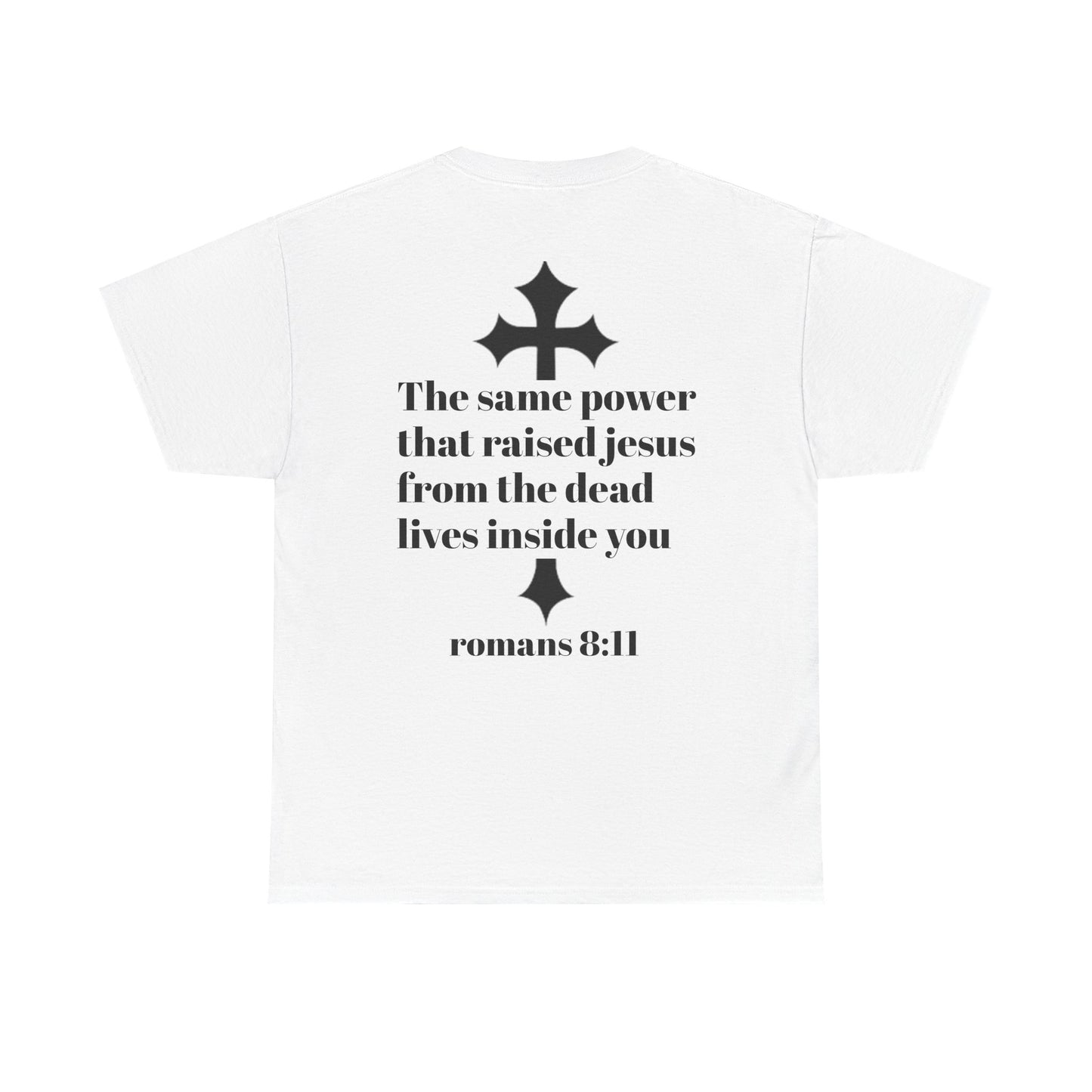 Find God Unisex Heavy Cotton Tee - Inspirational Christian Shirt with Romans 8:11