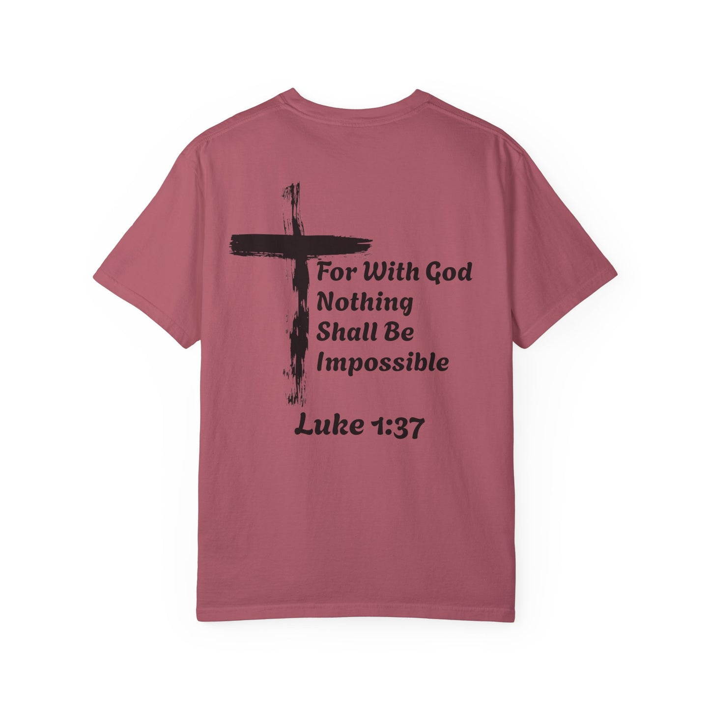 Unisex Christian Inspirational T-Shirt - 'Jesus Saves' Design with Luke 1:37