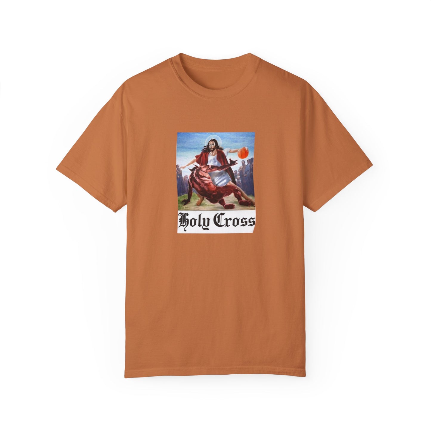 Holy Cross Unisex Garment-Dyed T-Shirt | Vintage Religious Art Tee