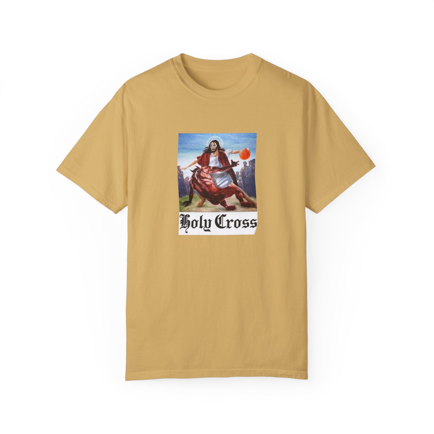 Holy Cross Unisex Garment-Dyed T-Shirt | Vintage Religious Art Tee