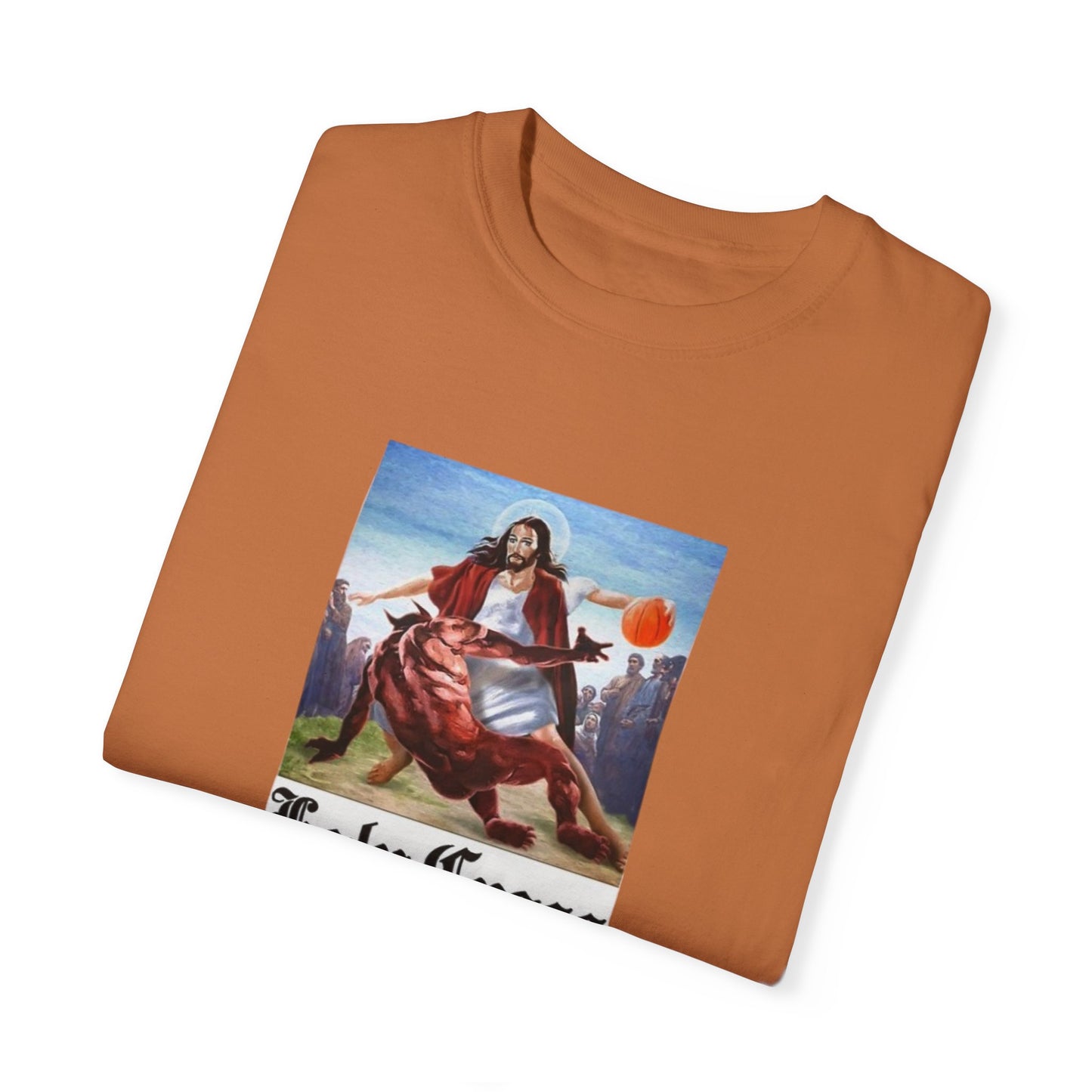 Holy Cross Unisex Garment-Dyed T-Shirt | Vintage Religious Art Tee