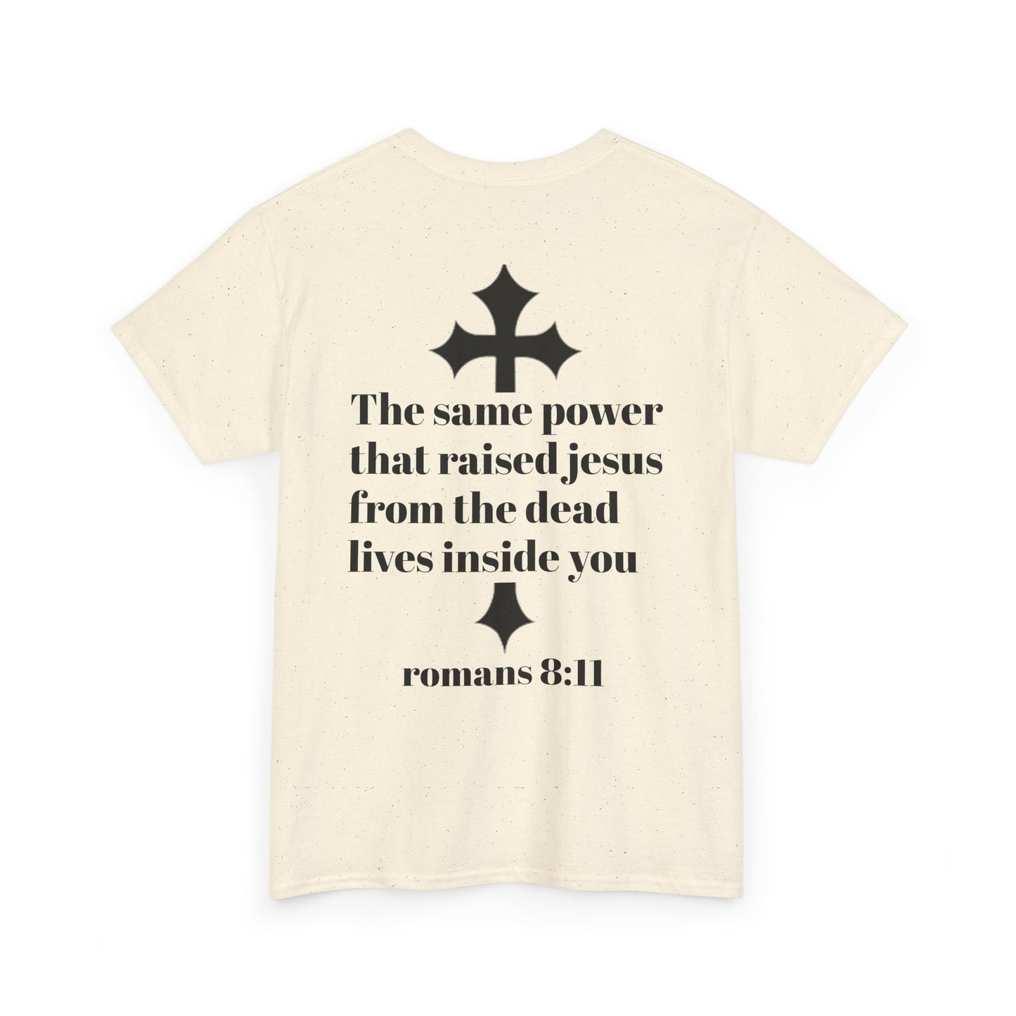 Find God Unisex Heavy Cotton Tee - Inspirational Christian Shirt with Romans 8:11