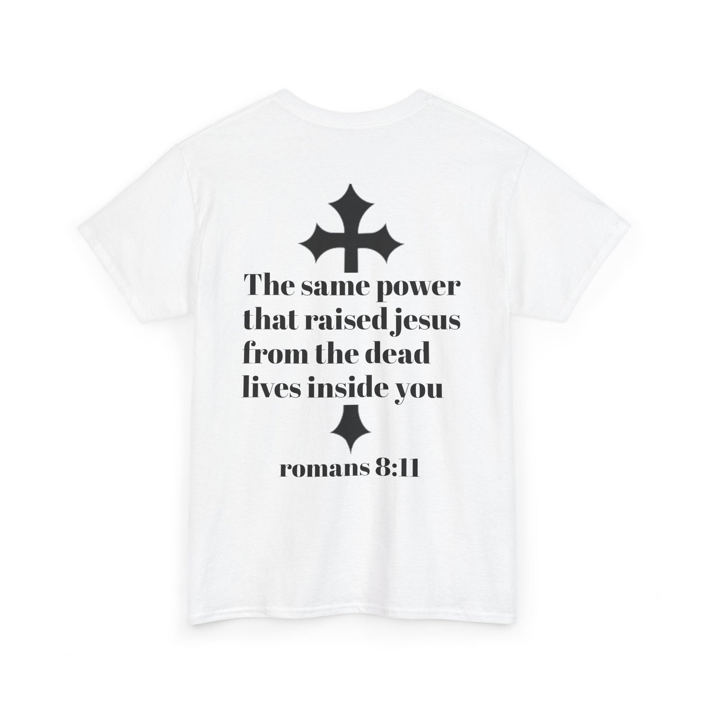 Find God Unisex Heavy Cotton Tee - Inspirational Christian Shirt with Romans 8:11