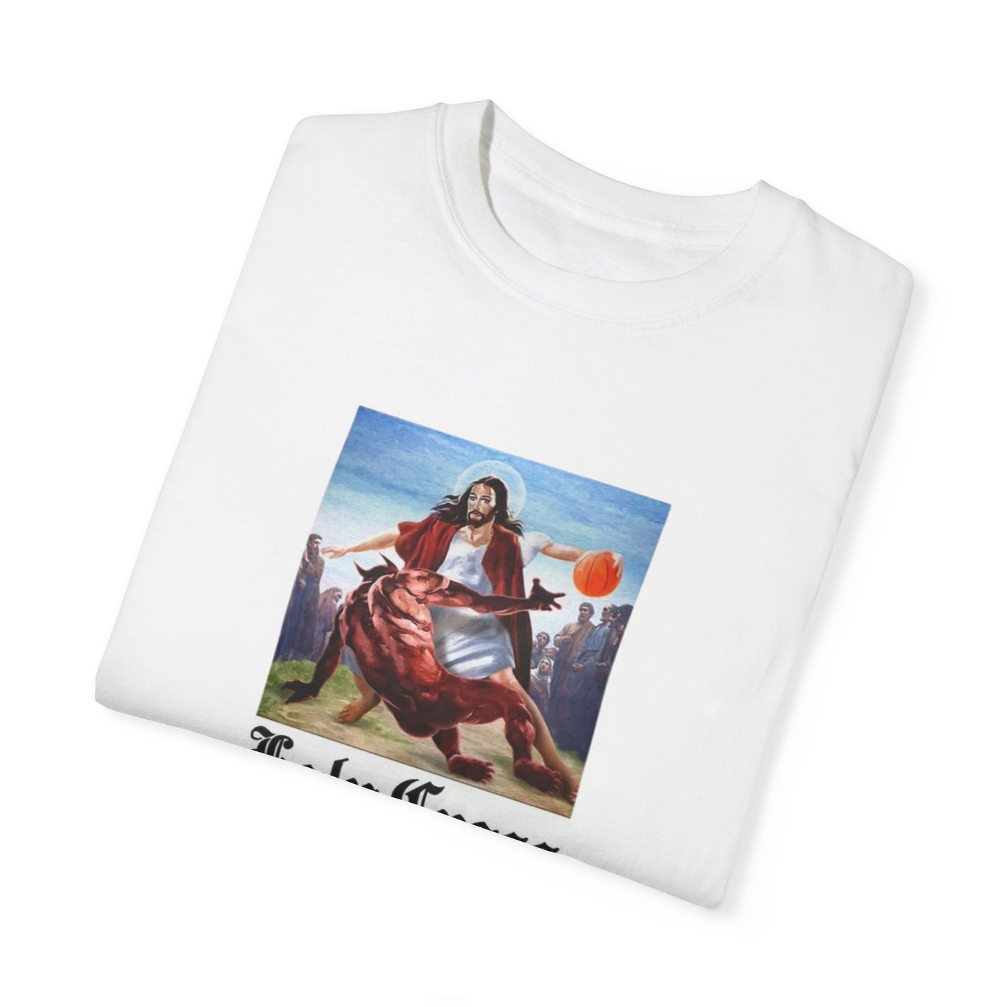 Holy Cross Unisex Garment-Dyed T-Shirt | Vintage Religious Art Tee