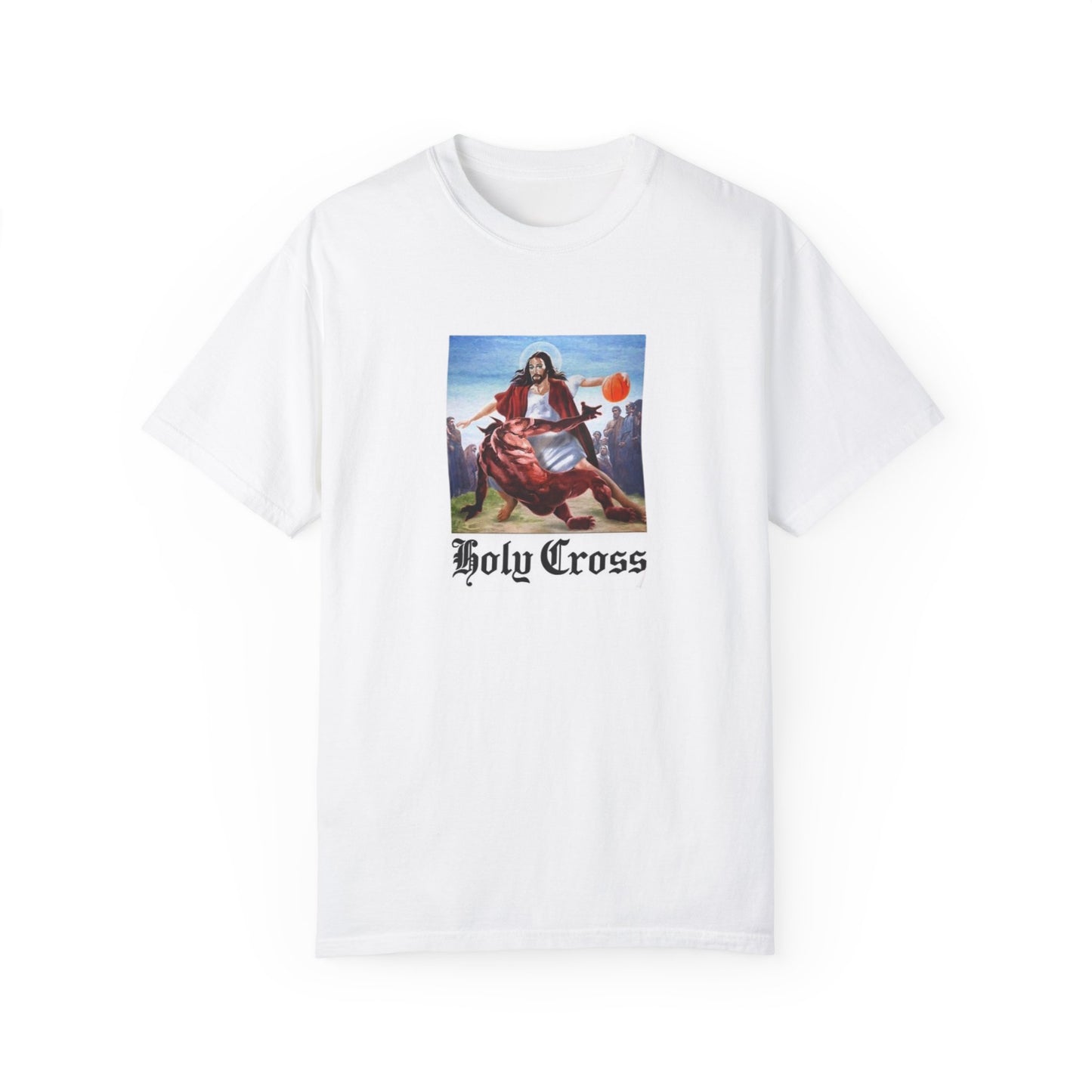 Holy Cross Unisex Garment-Dyed T-Shirt | Vintage Religious Art Tee