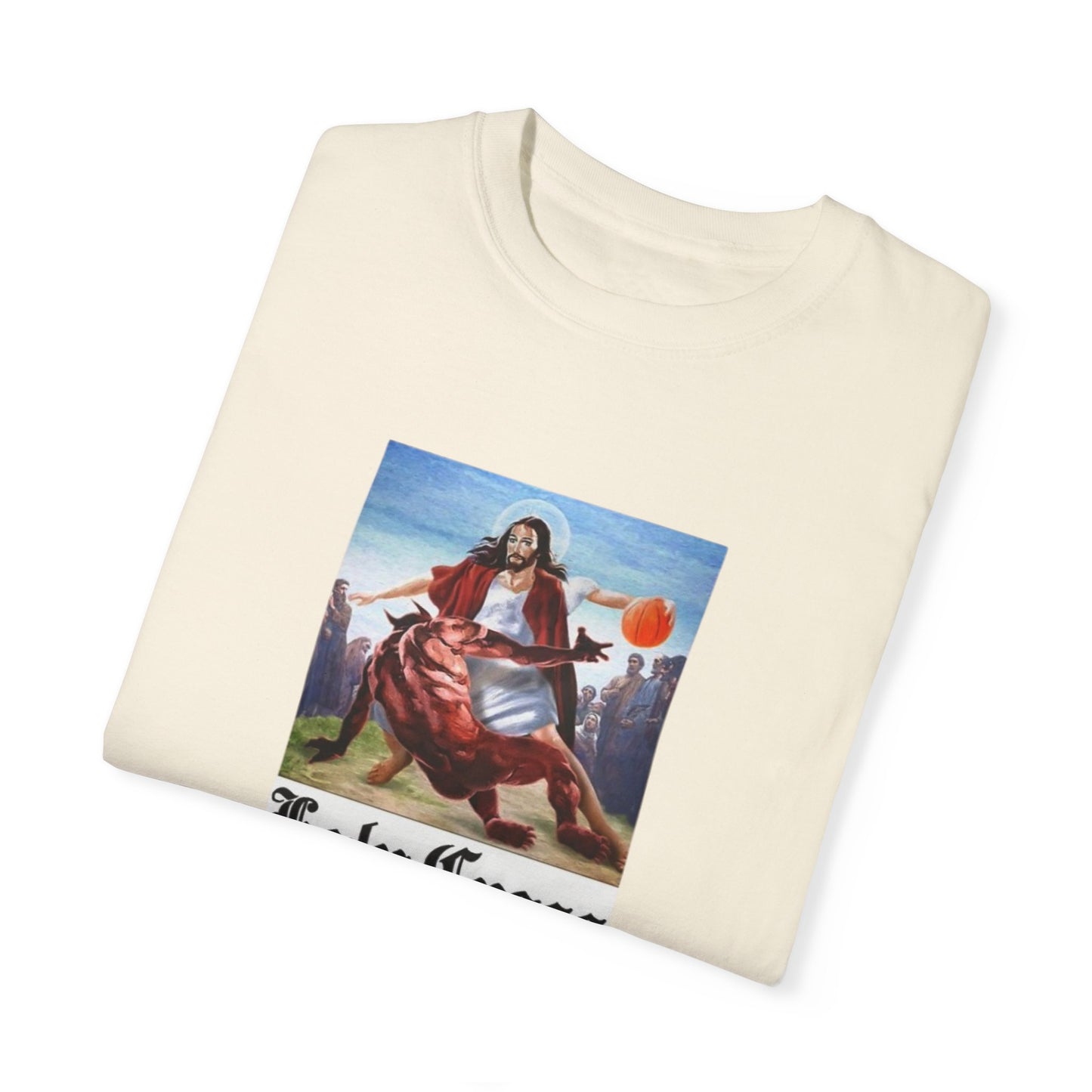 Holy Cross Unisex Garment-Dyed T-Shirt | Vintage Religious Art Tee