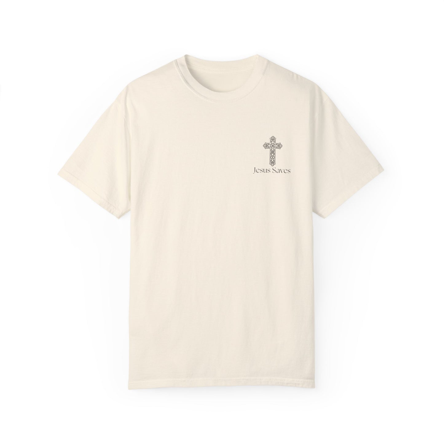 Unisex Christian Inspirational T-Shirt - 'Jesus Saves' Design with Luke 1:37