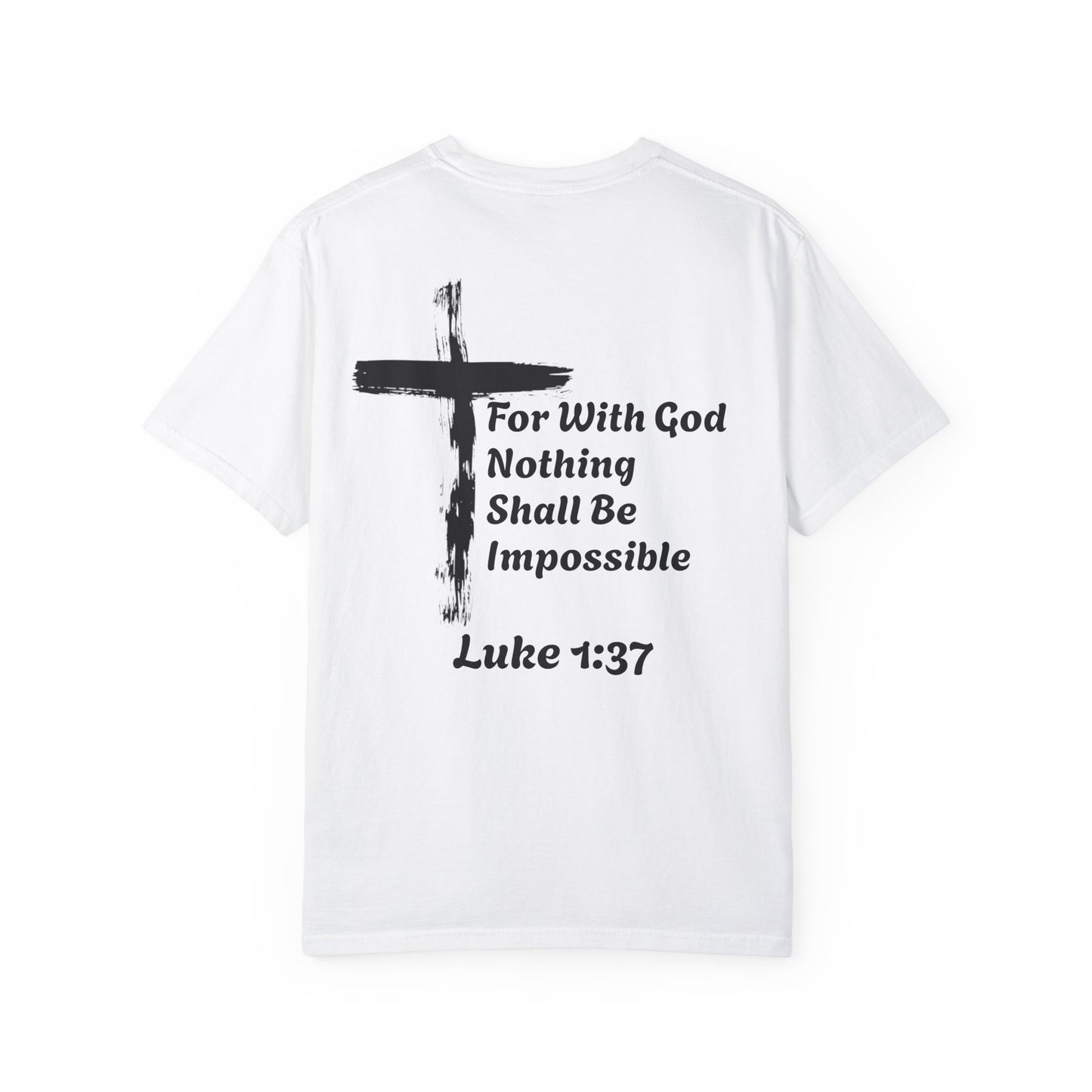 Unisex Christian Inspirational T-Shirt - 'Jesus Saves' Design with Luke 1:37