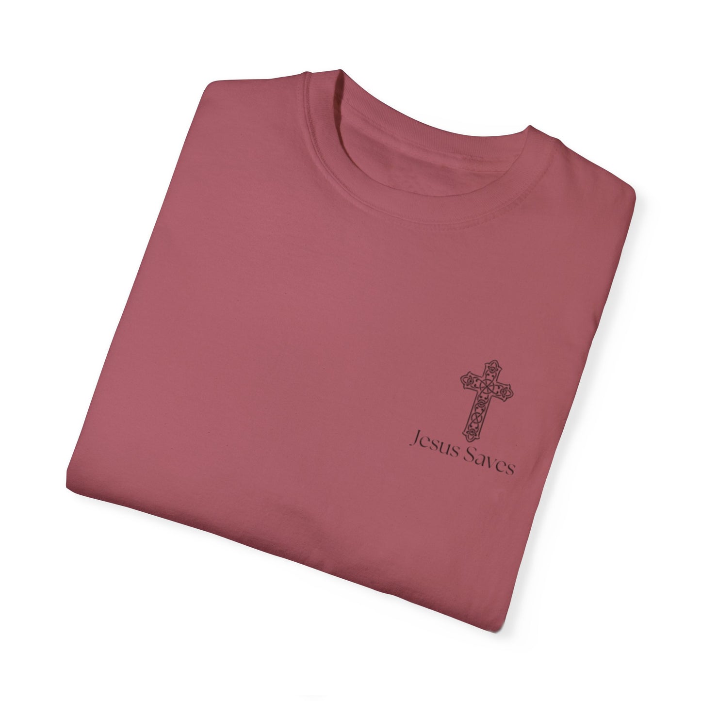 Unisex Christian Inspirational T-Shirt - 'Jesus Saves' Design with Luke 1:37