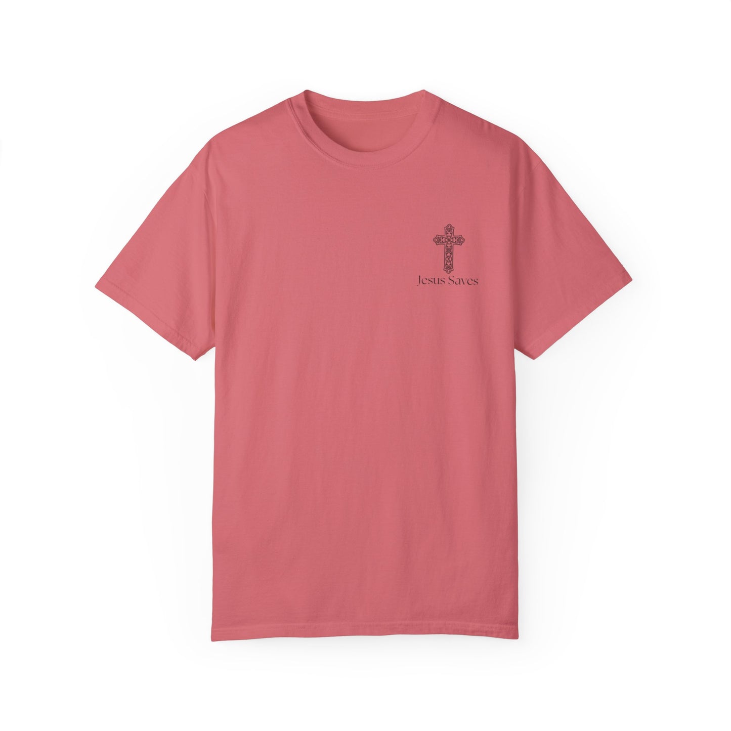 Unisex Christian Inspirational T-Shirt - 'Jesus Saves' Design with Luke 1:37